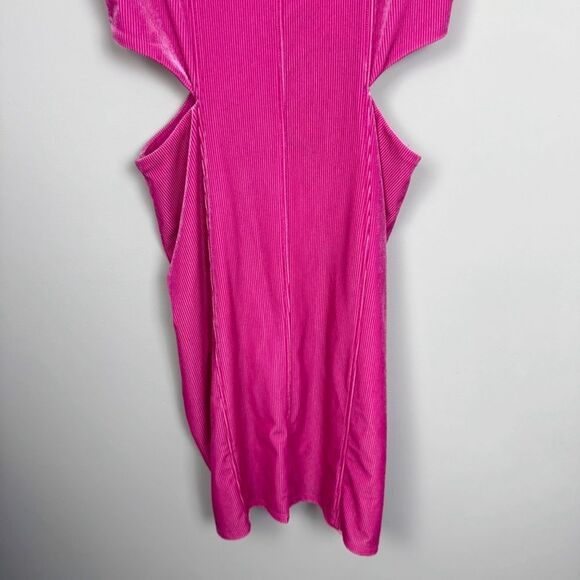 AFRM | NEW Paradiso Hot Pink Velvet Cutout Mini Dress Women’s Size Medium - Picture 5 of 10
